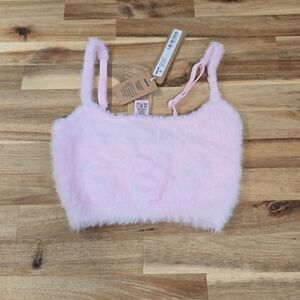 SKIMS Pink Fuzzy Bralette